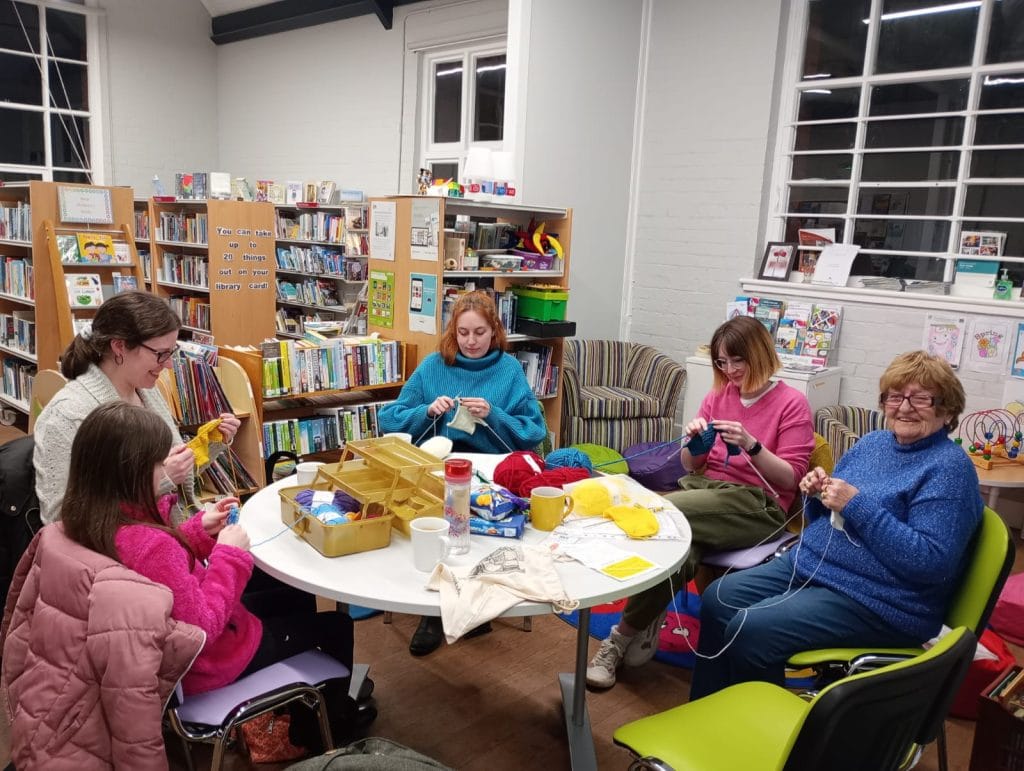 ladies knitting